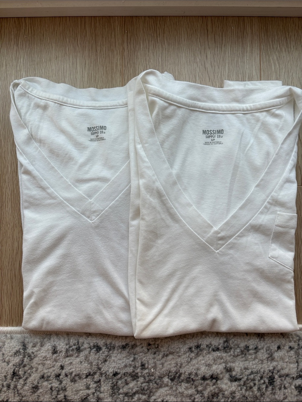 Mossimo Supply Co. White Crew V Neck Tee - Two Pack